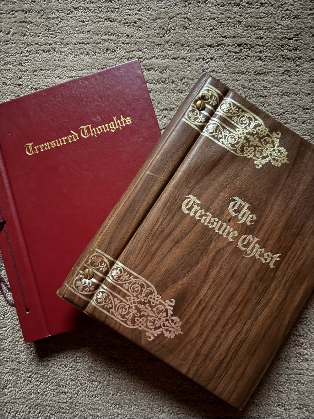 Two Hardcover Poem Books: The Treasure Chest and Treasured Thoughts